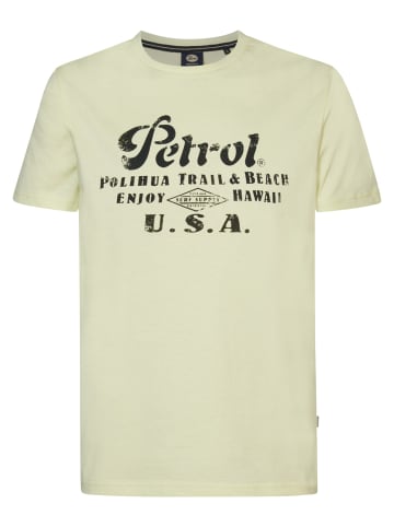 Petrol Industries T-Shirt mit Aufdruck Sandcastle in Gelb