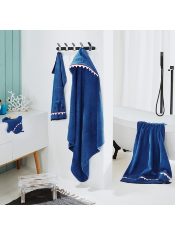 Erwin Müller Frottier Kinder-Kapuzenbadetuch in blau