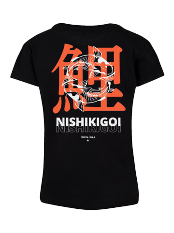 F4NT4STIC Ladies Box T-Shirt Nishikigoi Japan in schwarz