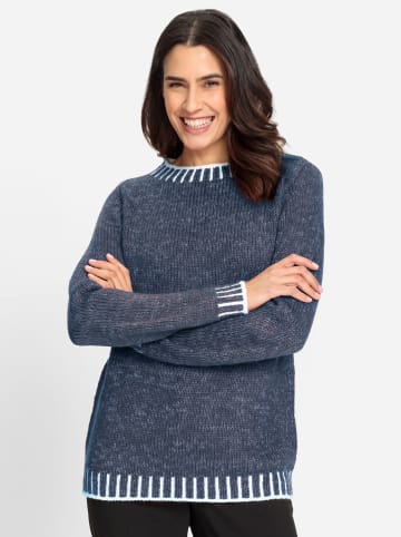 WITT WEIDEN Pullover in rauchblau-ecru-gemustert