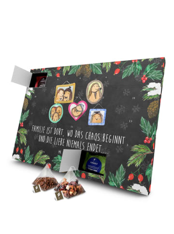 Mr. & Mrs. Panda Tee Adventskalender Igel Familie mit Spruch in Kreidetafel