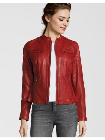 7eleven Lederjacke RUBY in red
