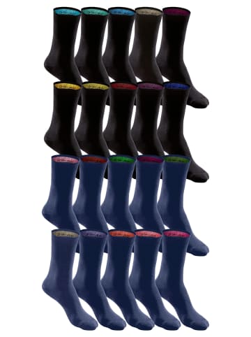 H.I.S Socken in 10x schwarz, 10x marine