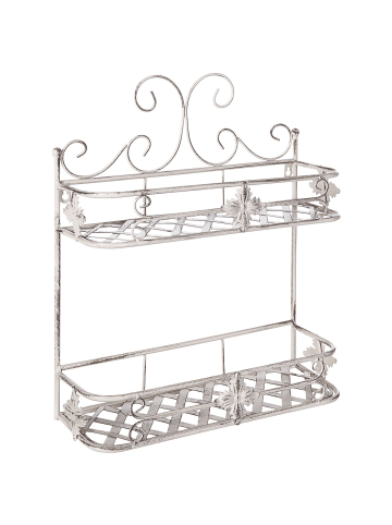 Beliani Badezimmerregal MARAYES in Weiß - (W) 42 x (H) 52 x (L) 14 cm