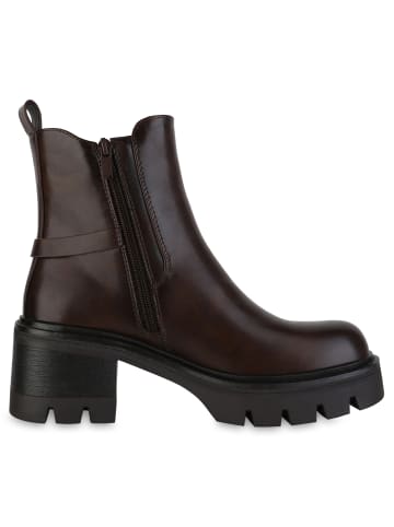 VAN HILL Klassische Stiefeletten Kelly in Dunkelbraun