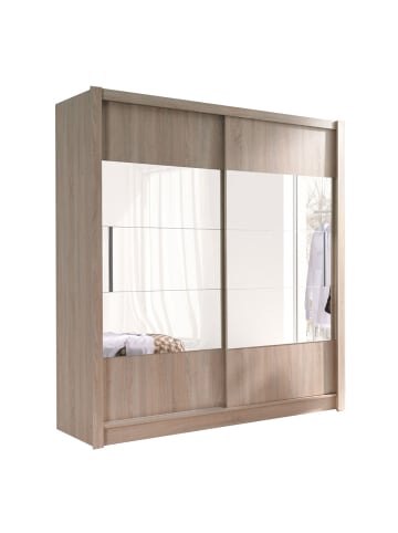 Feldmann-Wohnen Schwebetürenschrank Roma Eiche Sonoma 184 / 61,5 / 200cm