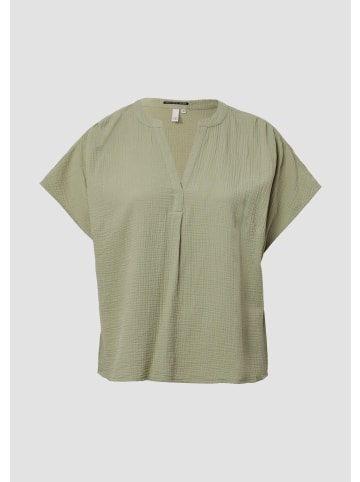 QS Bluse in 7297_helles olivgrün