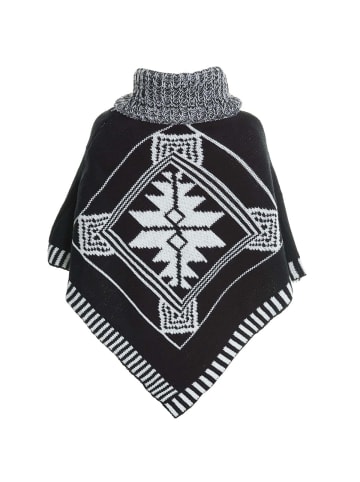 BEZLIT Poncho in Schwarz - Weiß