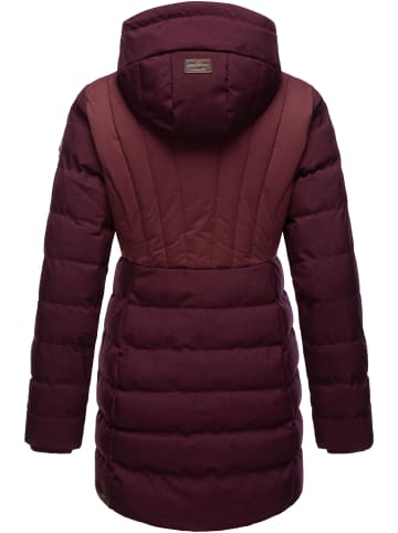 ragwear Winterjacke Ashanta Block in Wine Red