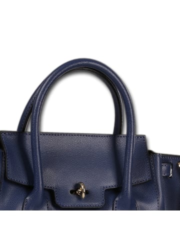 Toscanto Leder Handtasche Toscanto Tasche jeansblau ca. 30cm