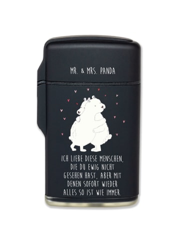 Mr. & Mrs. Panda sturmfeuerzeug Eisbär Umarmen mit Spruch in Schwarz