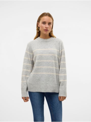 Vero Moda Strickpullover in Light Grey Melange