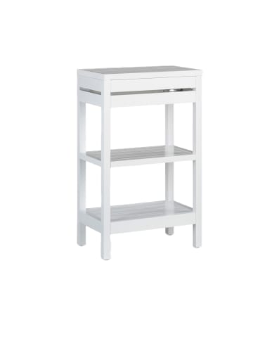 relaxdays Badregal in Weiß - (B)46 x (H)76,5 x (T)29,5 cm