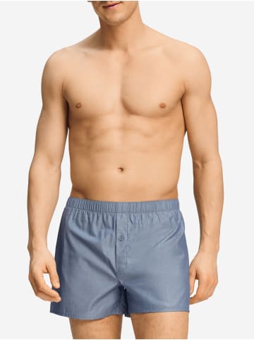 Hanro Boxer Fancy Woven in chambray blue
