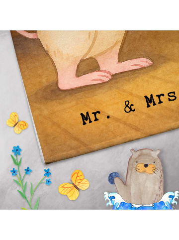 Mr. & Mrs. Panda Handtuch Maus Dart spielen Design ohne Spruch in Weiß