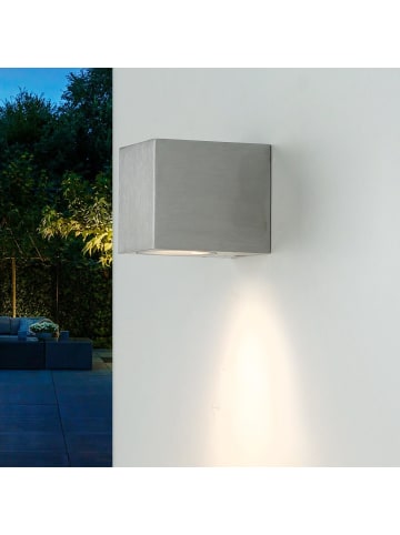 Licht-Erlebnisse Außen Wandlampe (B)6.8 x (H)8 cm in SilberSilber