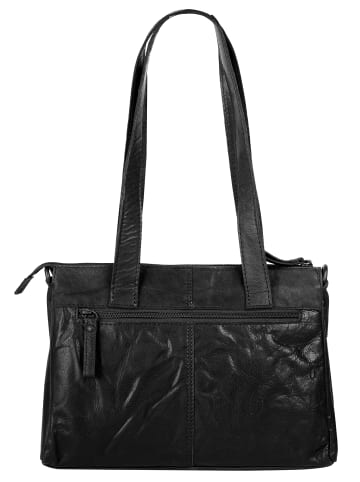 SPIKES & SPARROW Shopper echt Leder in schwarz