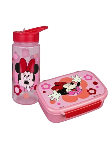 Disney Minnie Mouse Disney Minnie Mouse Kinder Lunch Set rosa Brotdose Trinkflasche in Rosa