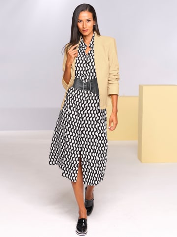 Heine Druck-Kleid in schwarz-ecru