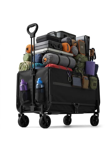 relaxdays Bollerwagen in Schwarz - (B)50 x (H)97 x (T)76 cm