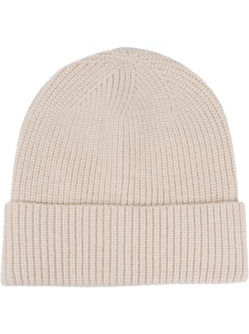 styleBREAKER Feinstrick Beanie Mütze mit Krempe in Beige