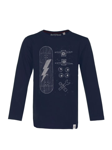 Band of Rascals Longsleeve " Skate Parts " in blau