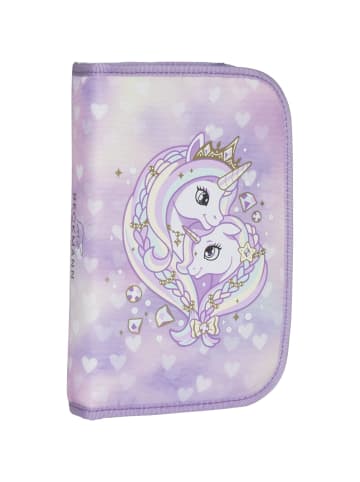 BECKMANN Federmappe mit Inhalt Unicorn Princess Purple in lila