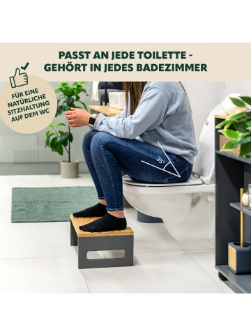 eluno Toilettenhocker ca. 43,5 x 18,5 x 28 cm (B/H/T)