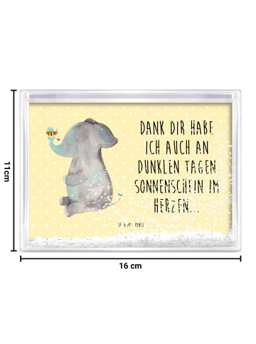 Mr. & Mrs. Panda Schneerahmen Elefant Biene mit Spruch in Gelb Pastell