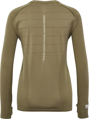 Newline T-Shirt "Nwlpace Ls Seamless Woman" in Grün