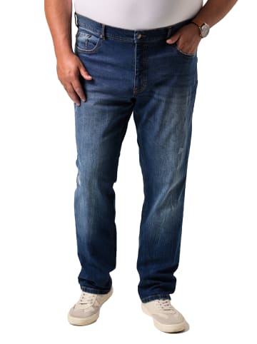 Men Plus Jeanshose in dark blue denim