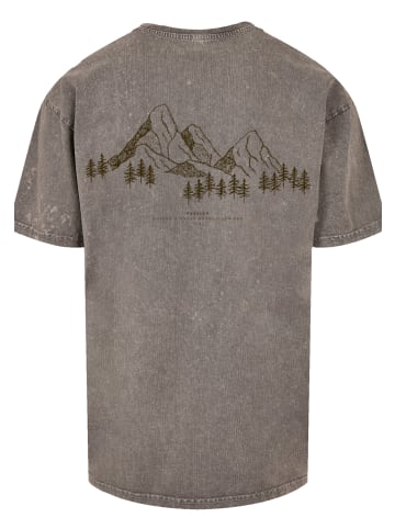 F4NT4STIC Herren Oversize T-Shirt Mountain Berg in Asphalt