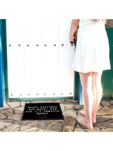 Mr. & Mrs. Panda Fussmatte Heute betrinke ich mich,... mit Spruch in Schwarz