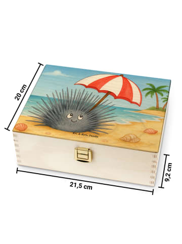 Mr. & Mrs. Panda holz teedose Seeigel Design ohne Spruch in Weiß