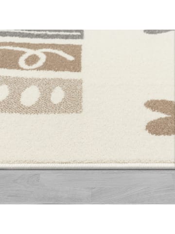 KADIMA DESIGN Kinderteppich Regenbogen Kinderzimmer in Beige