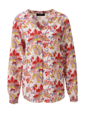 Aniston CASUAL Schlupfbluse in weiß-rosa-rot-senf-lila