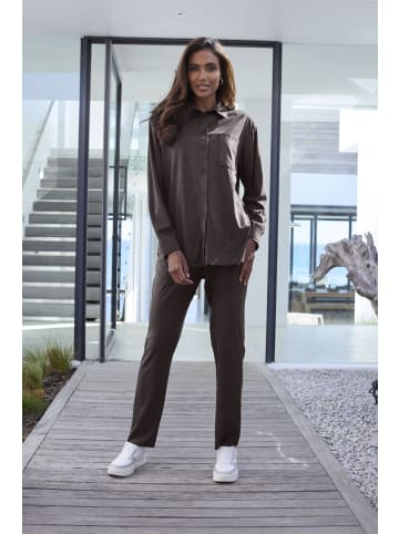 French Connection Langarmhemd in dunkelbraun