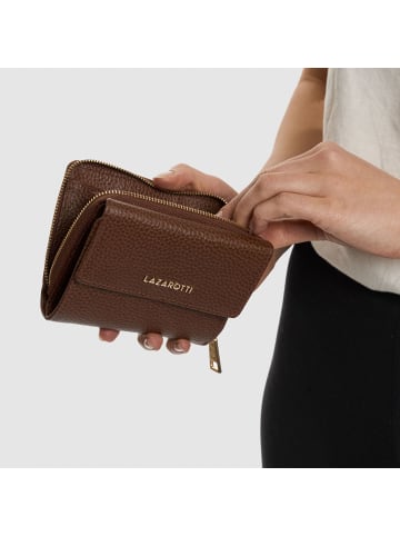 Lazarotti Bologna Leather Zip-Around Geldbörse Leder 12 cm in brown