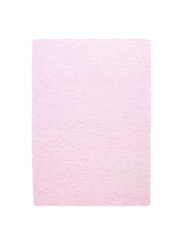 KADIMA DESIGN Teppich Hochflor Shaggy Waschbar Einfarbig RHEIN Strapazierfähig in Pink