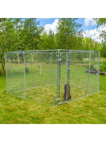 Trekker Hundezwinger in Silber 3x3m