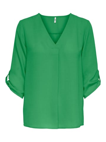 JACQUELINE de YONG Design Shirt TOP JDYDIVYA Freizeit Hemd V-Neck Bluse in Grün-3