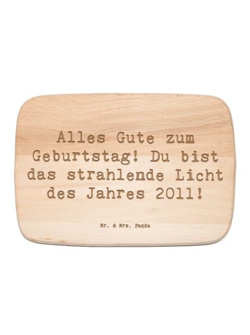 Mr. & Mrs. Panda Frühstücksbrettchen Spruch 2011 Geburtstag mit ... in Transparent
