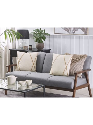Beliani 2er-Set Dekokissen LICUALA in Beige