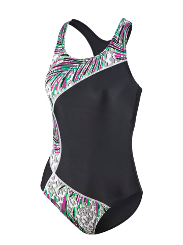 BECO the world of aquasports Badeanzug Maxpower Swimsuit BECO- Aqua-Leo in schwarz-bunt