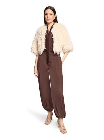 Vera Mont Kunstfell-Jacke mit Fransen in Champagne Sorbet