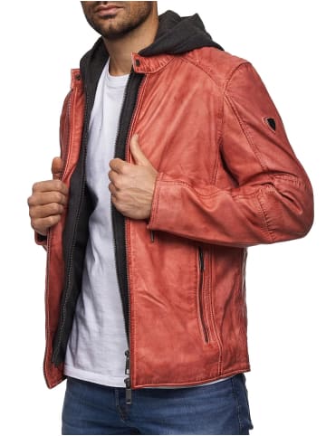 Tazzio Lederjacke "19710" - in Weinrot