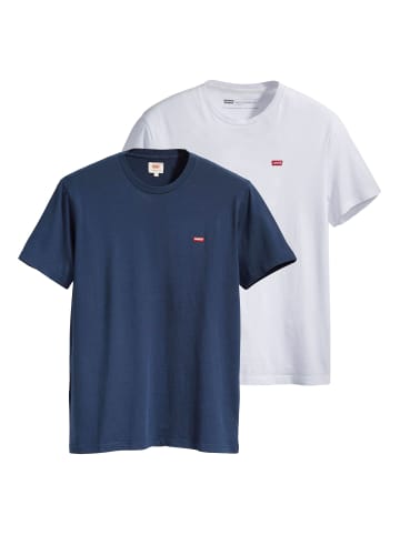 Levi´s T-Shirt 2er Pack in Weiß/Blau