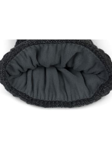 styleBREAKER Strick Bommelmütze in Dunkelgrau meliert