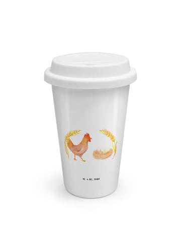 Mr. & Mrs. Panda Thermobecher Huhn Stolz ohne Spruch in Weiß