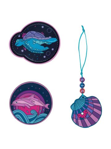 DerDieDas ErgoFlex Light - Schulranzen Set 5tlg. 800g (Peppermint Pony) in Deep Ocean